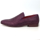 FI-7525 Purple Suede Purple Rhinestones Slip on Loafer Fiesso by Aurelio Garcia 