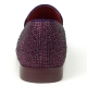 FI-7525 Purple Suede Purple Rhinestones Slip on Loafer Fiesso by Aurelio Garcia 