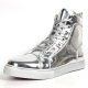FI-2416 Gold Patent Leather High Top Sneaker 