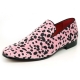 FI-7532 Black Pink Leopard Print Pony Hair  Slip On Loafer Fiesso by Aurelio Garcia